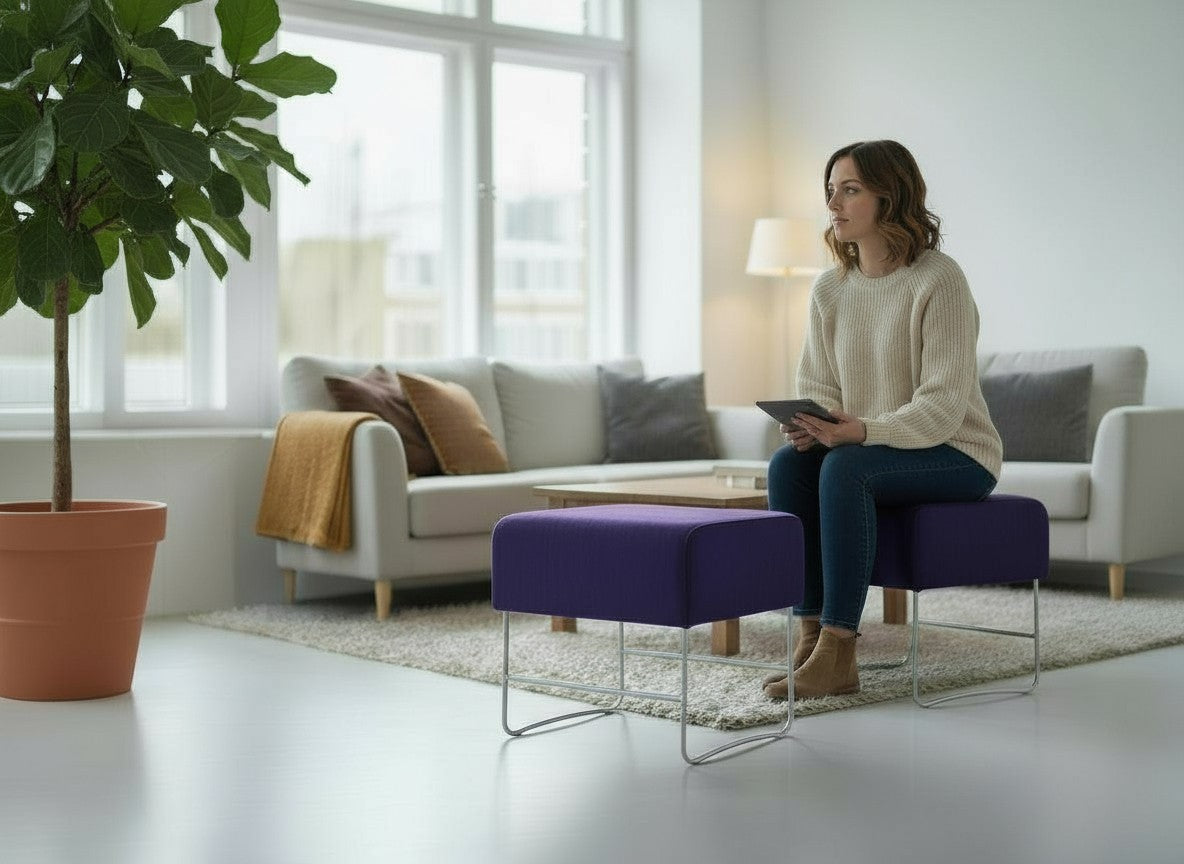 Materia: Ottoman Bench Stool - Refurbished