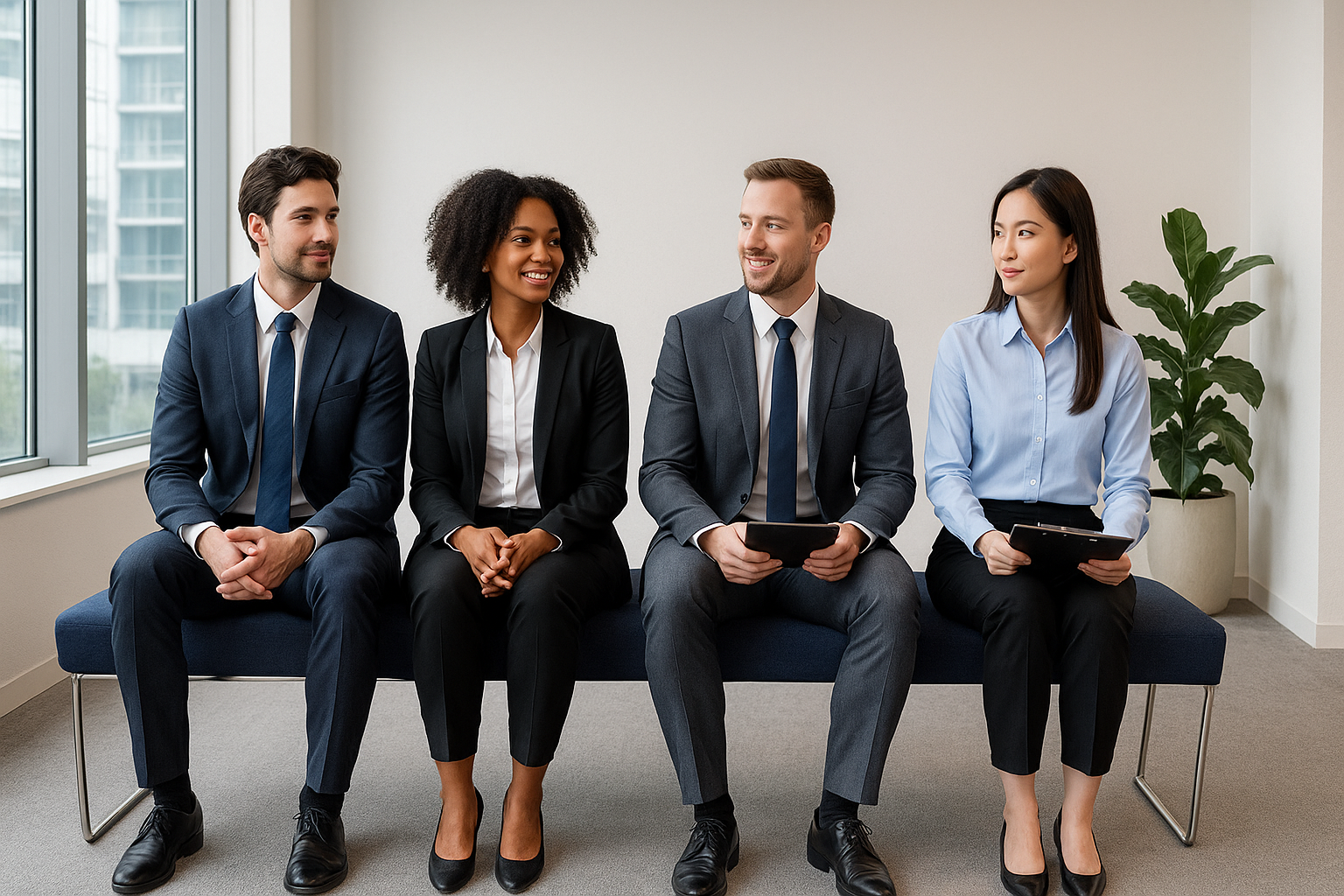 Allermuir: Navy Blue Pause Bench- Refurbished