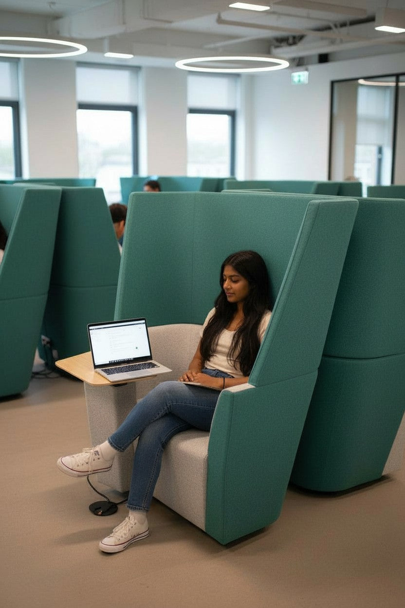 <tc>Allermuir</tc>: Groen en lichtgrijs Haven Booth - Gerenoveerd