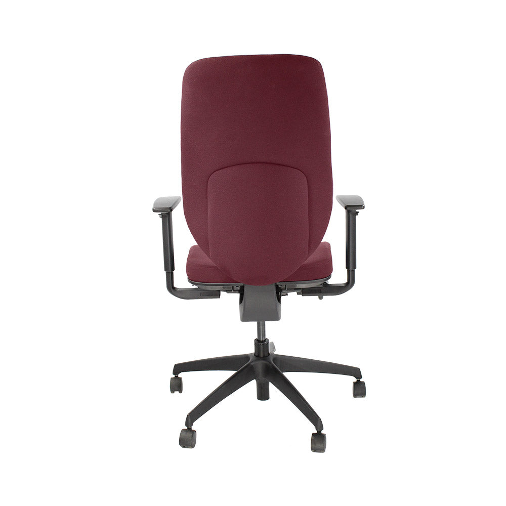 <tc>Boss Design</tc>: Key Task Chair - Neues burgunderfarbenes Leder - Überholt
