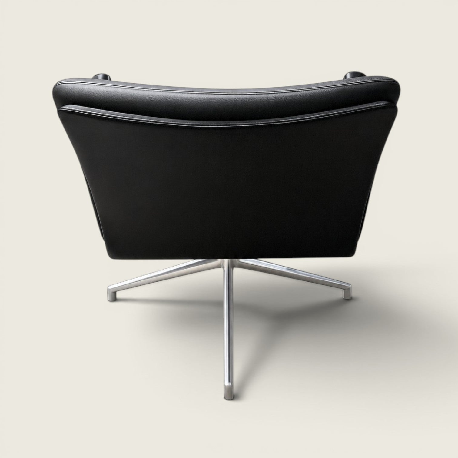 <tc>Boss Design</tc>Silla de reuniones Tokoyo en cuero negro - Restaurada