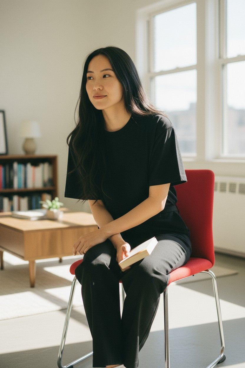 Baas: Rode bezoekers-/vergaderstoel - Gerenoveerd