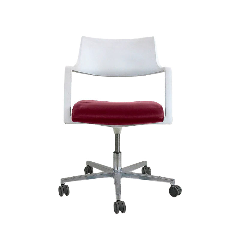 Brunner: Tempuro 6353/A Swivel Chair In Burgundy Leather - Refurbished ...