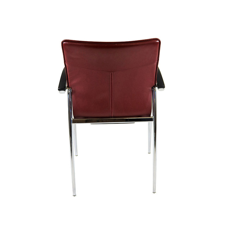 Brunner: Meeting Chair in Burgundy Leather - Refurbished