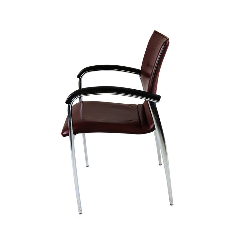 Brunner: Meeting Chair in Burgundy Leather - Refurbished