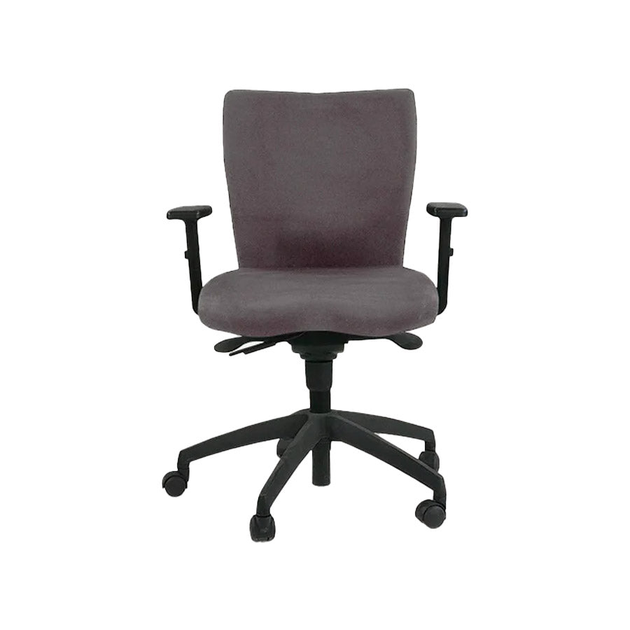 <tc>Connection</tc>: Chaise de travail d'équipe en tissu gris - Reconditionnée