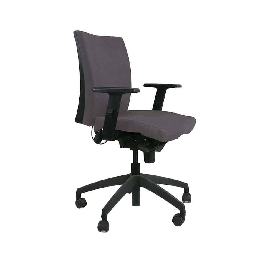 <tc>Connection</tc>: Chaise de travail d'équipe en tissu gris - Reconditionnée