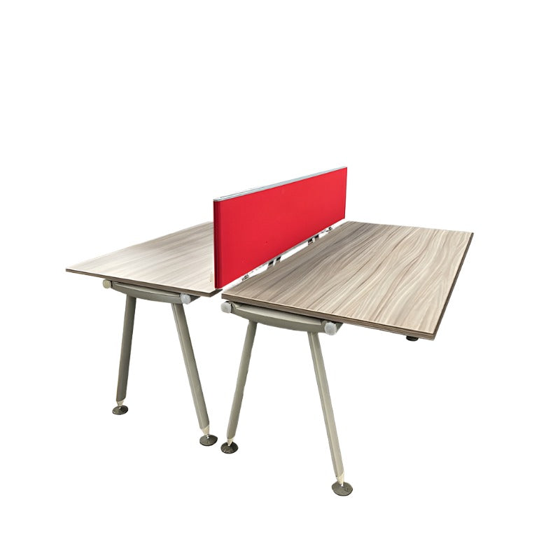 <tc>Herman Miller</tc>: <tc>Abak</tc> Ensemble de 2 bureaux à pieds ovales - Rénové