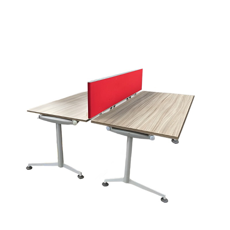 <tc>Herman Miller</tc>: <tc>Abak</tc> Ensemble de 2 bureaux à pieds en T - Rénové