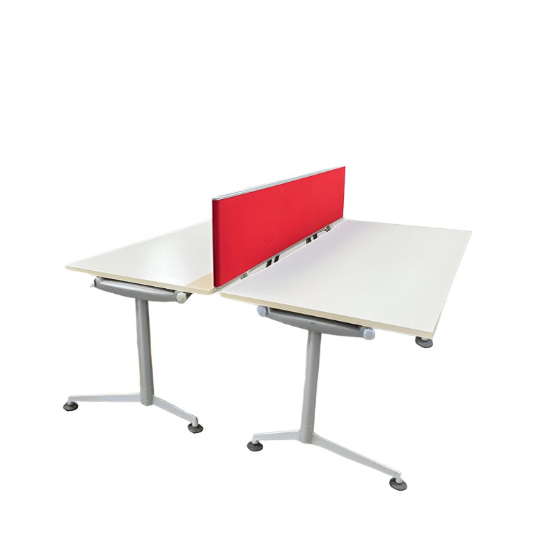 <tc>Herman Miller</tc>: <tc>Abak</tc> Ensemble de 2 bureaux à pieds en T - Rénové