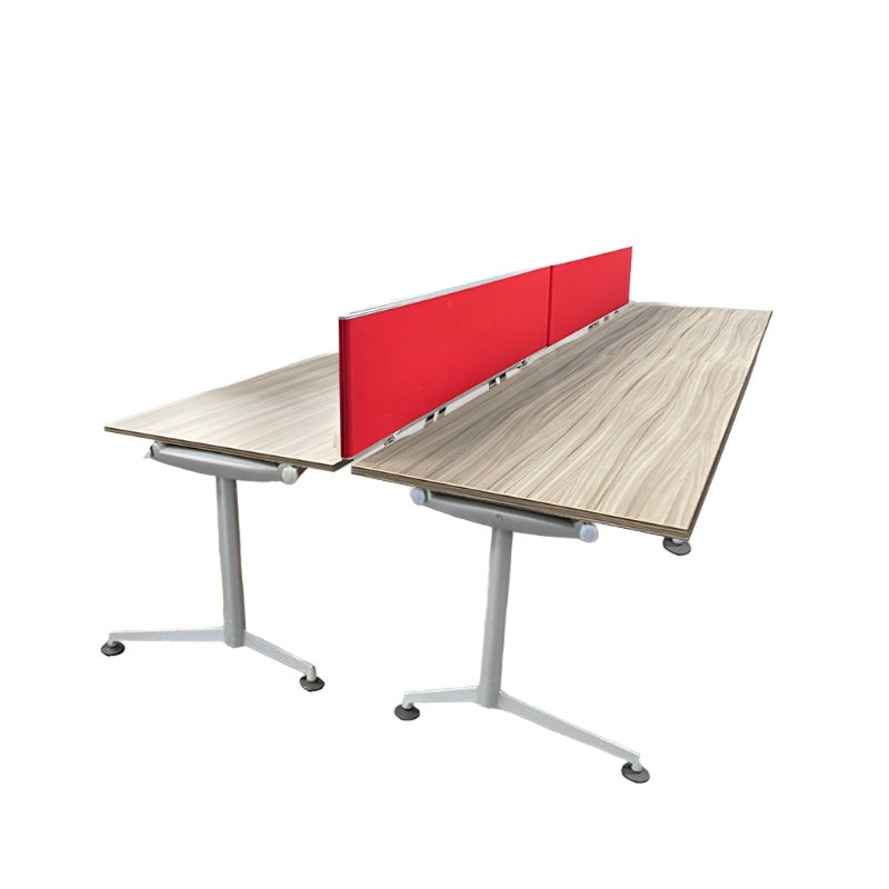 <tc>Herman Miller</tc>: <tc>Abak</tc> Ensemble de 4 bureaux à pieds en T - Rénové