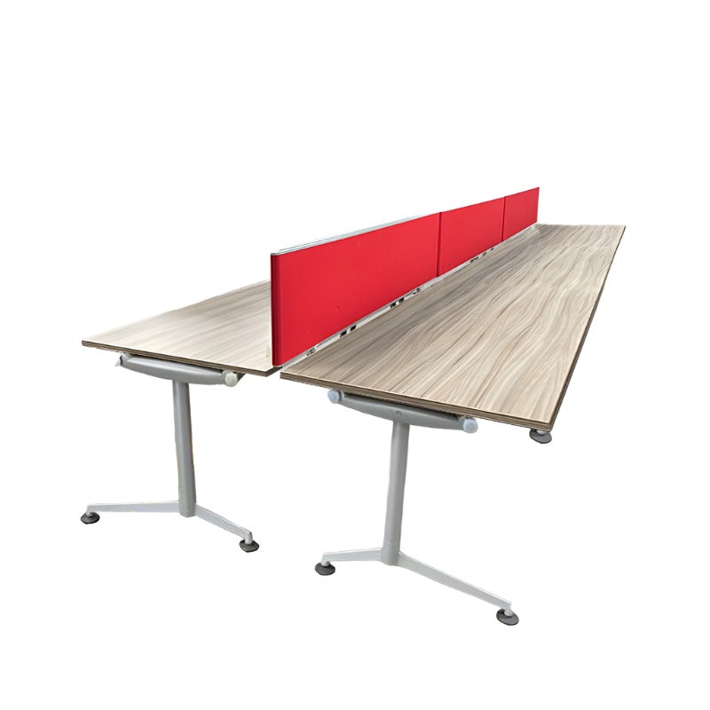 <tc>Herman Miller</tc>: <tc>Abak</tc> Ensemble de 6 bureaux à pieds en T - Rénové