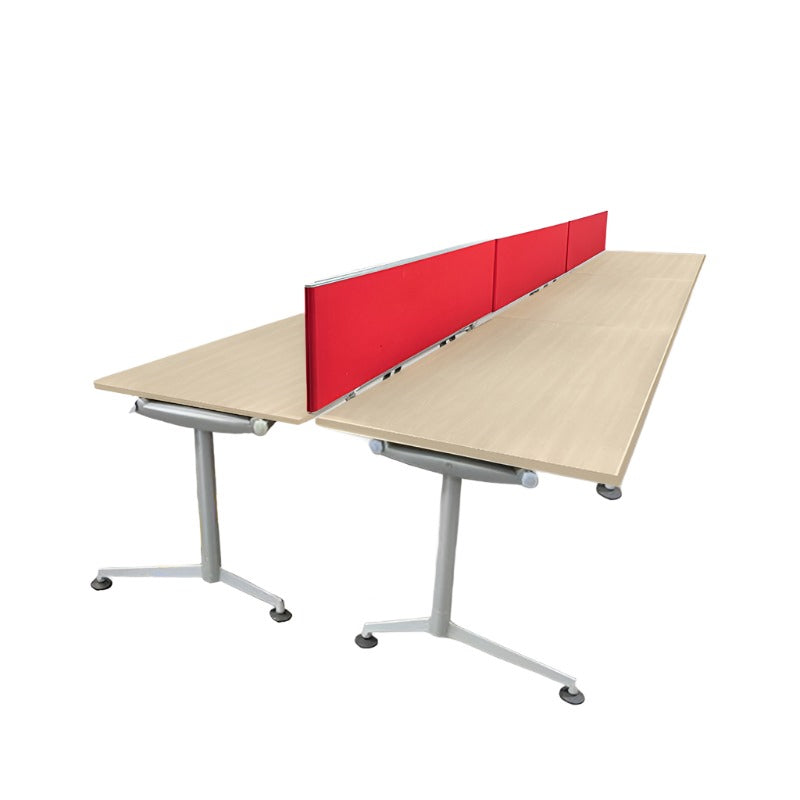 <tc>Herman Miller</tc>: <tc>Abak</tc> Ensemble de 6 bureaux à pieds en T - Rénové