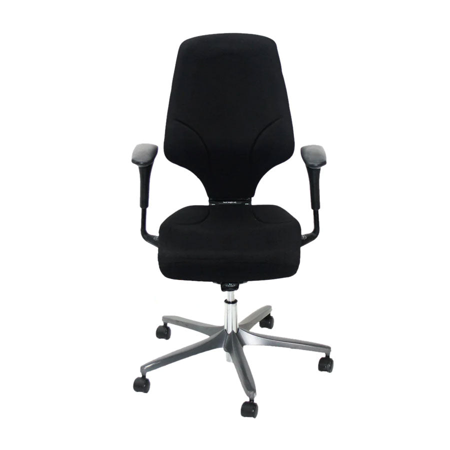 Giroflex G64 Task Chair in Black Fabric Refurbished The