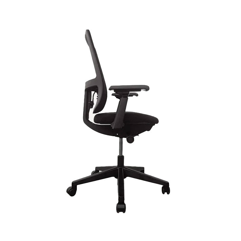 <tc>Haworth</tc>Silla de trabajo Lively en tela negra - Reacondicionada