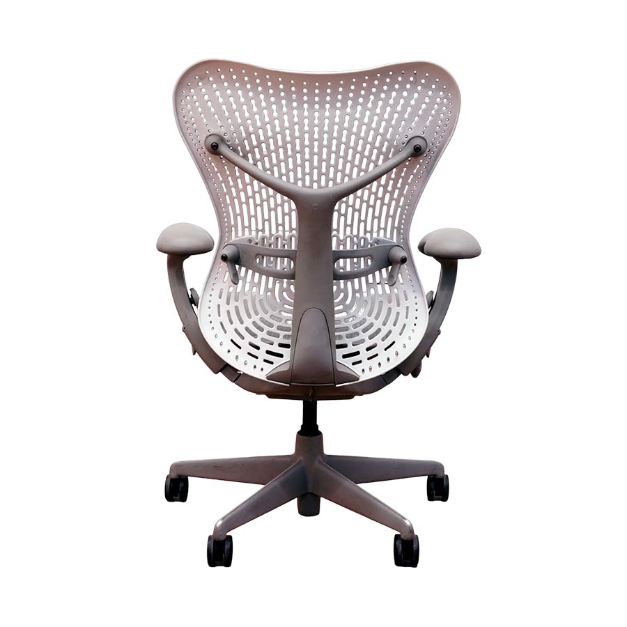 <tc>Herman Miller</tc>: <tc>Mirra</tc> - Gris/Blanc - Remis à neuf