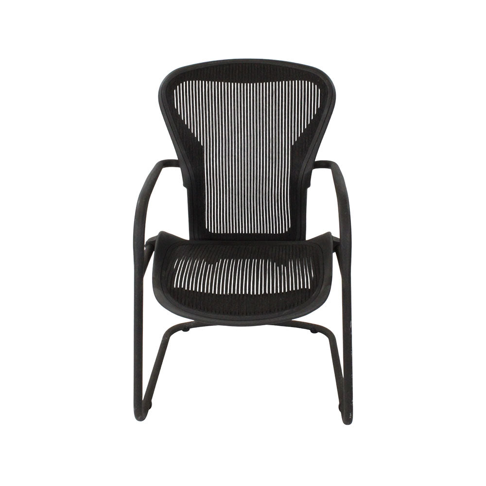 <tc>Herman Miller</tc>Silla de visita Aeron Cantilever en grafito - Reacondicionada