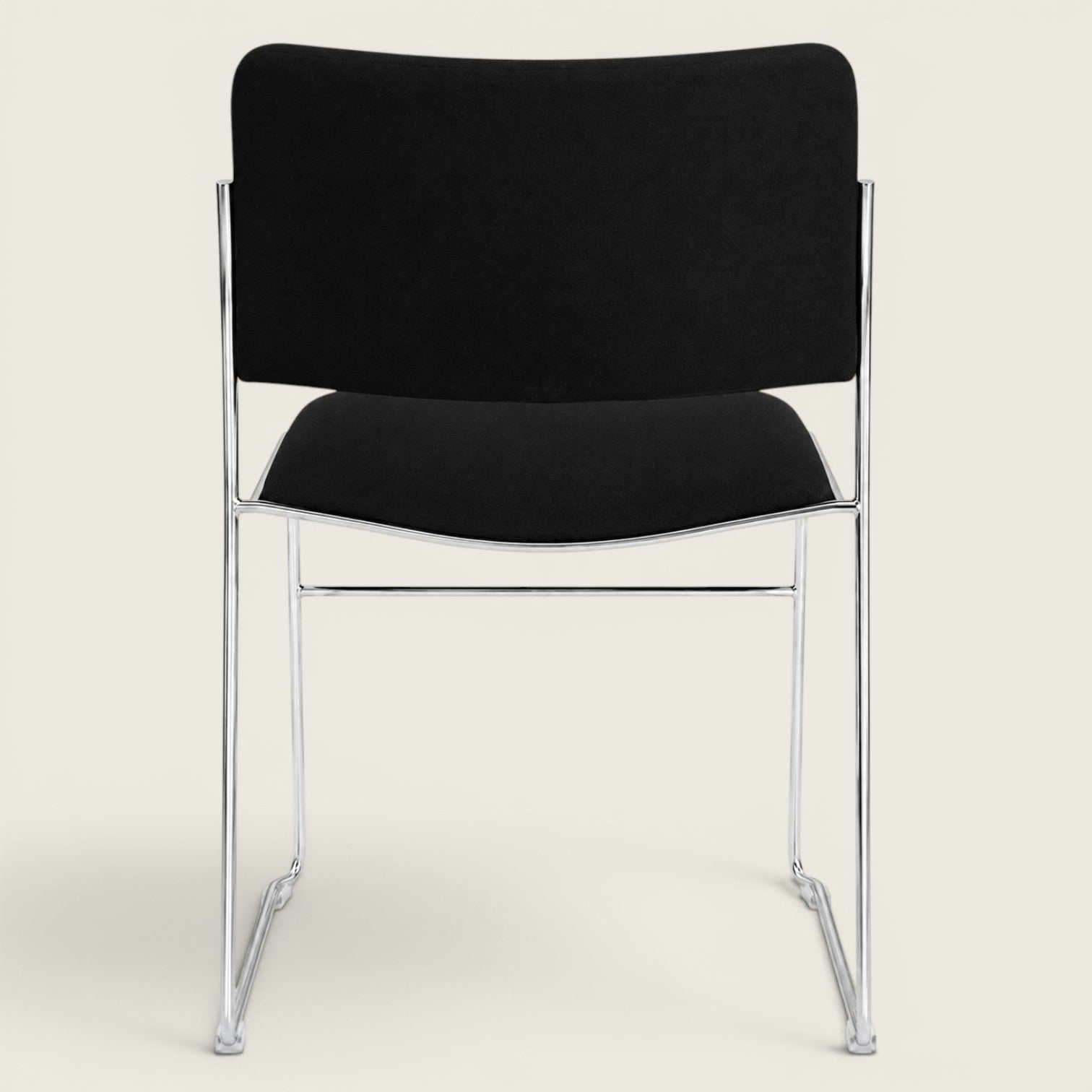 Howe: 40/4 Stacking Chair in Black Fabric - Refurbished