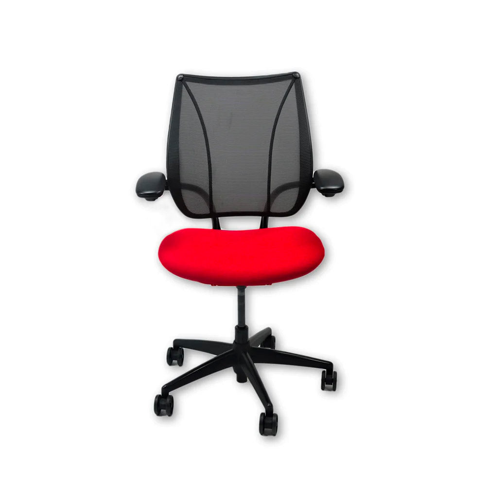 <tc>Humanscale</tc>: <tc>Liberty</tc> Chaise de bureau en tissu rouge - Rénovée