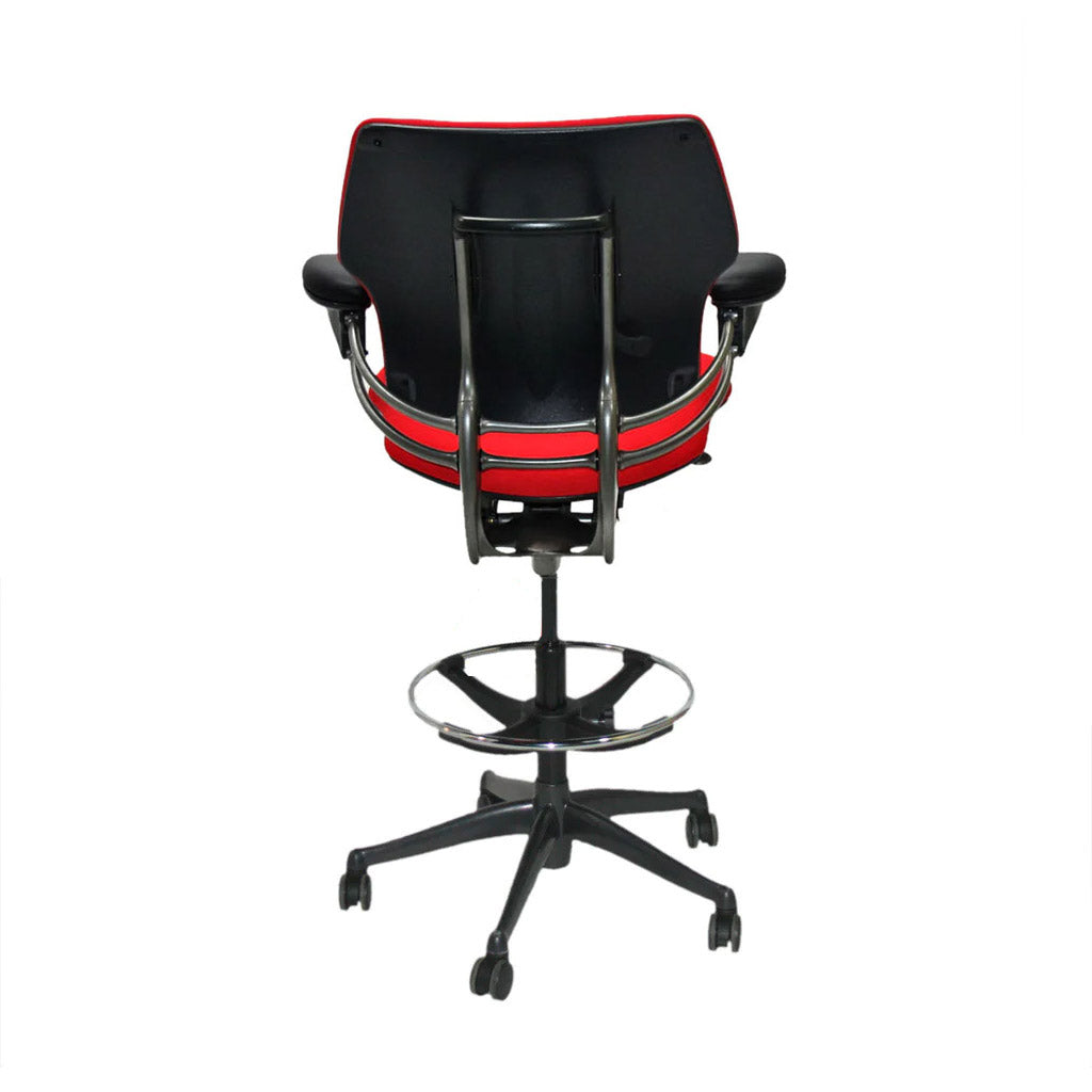 Humanscale: Freedom Draughtsman Chair in Red Fabric - Refurbished