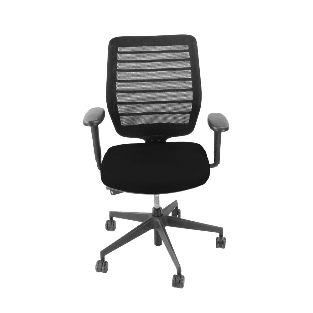 Senator: Fuse Operator Chair in Black Fabric - Refurbished