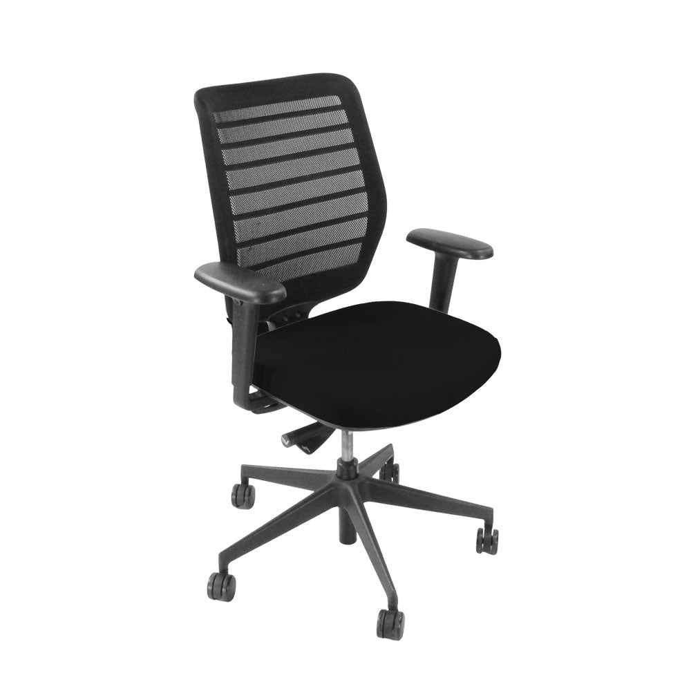 Senator: Fuse Operator Chair in Black Fabric - Refurbished