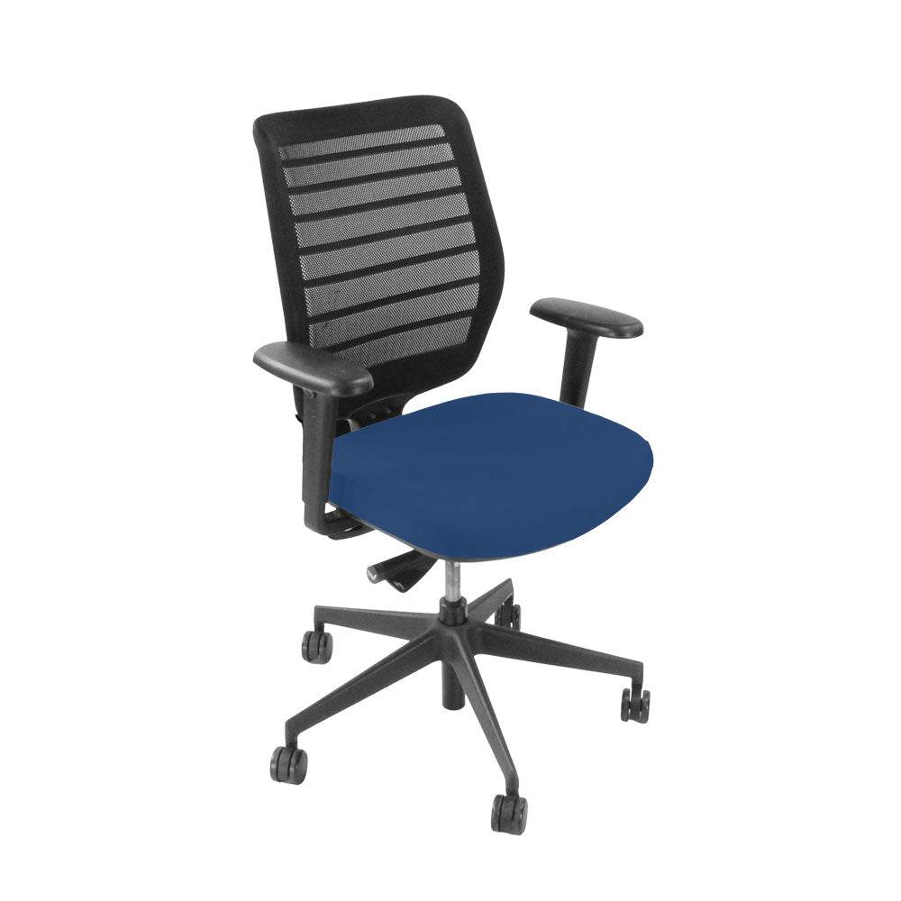 <tc>Senator</tc>Silla de operador Fuse en tela azul - Reacondicionada