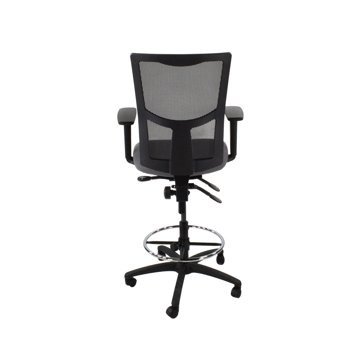 Saxen: Ergo 2 Draughtsman Chair in Grey Fabric - Refurbished