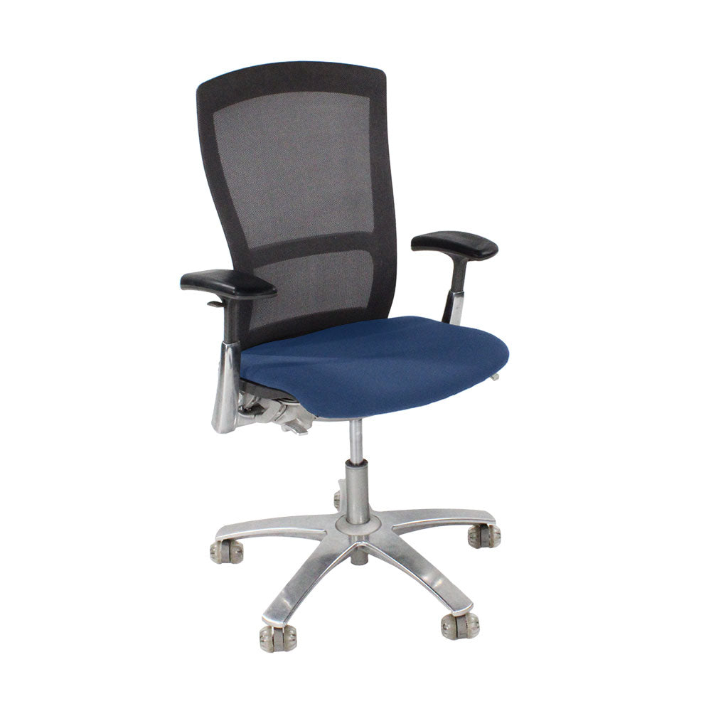 <tc>Knoll</tc>: Life Task Chair in blauem Stoff - Generalüberholt