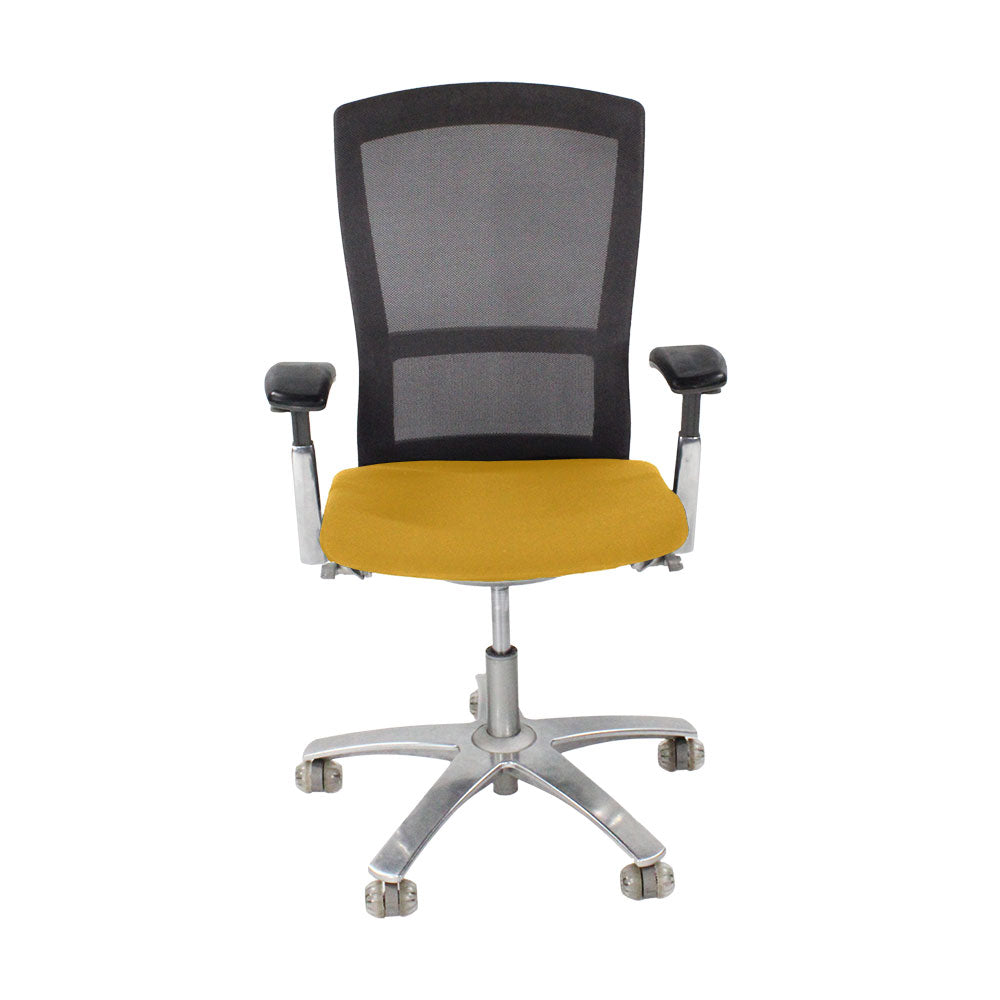 <tc>Knoll</tc>: Life Task Chair in gelbem Stoff - Generalüberholt