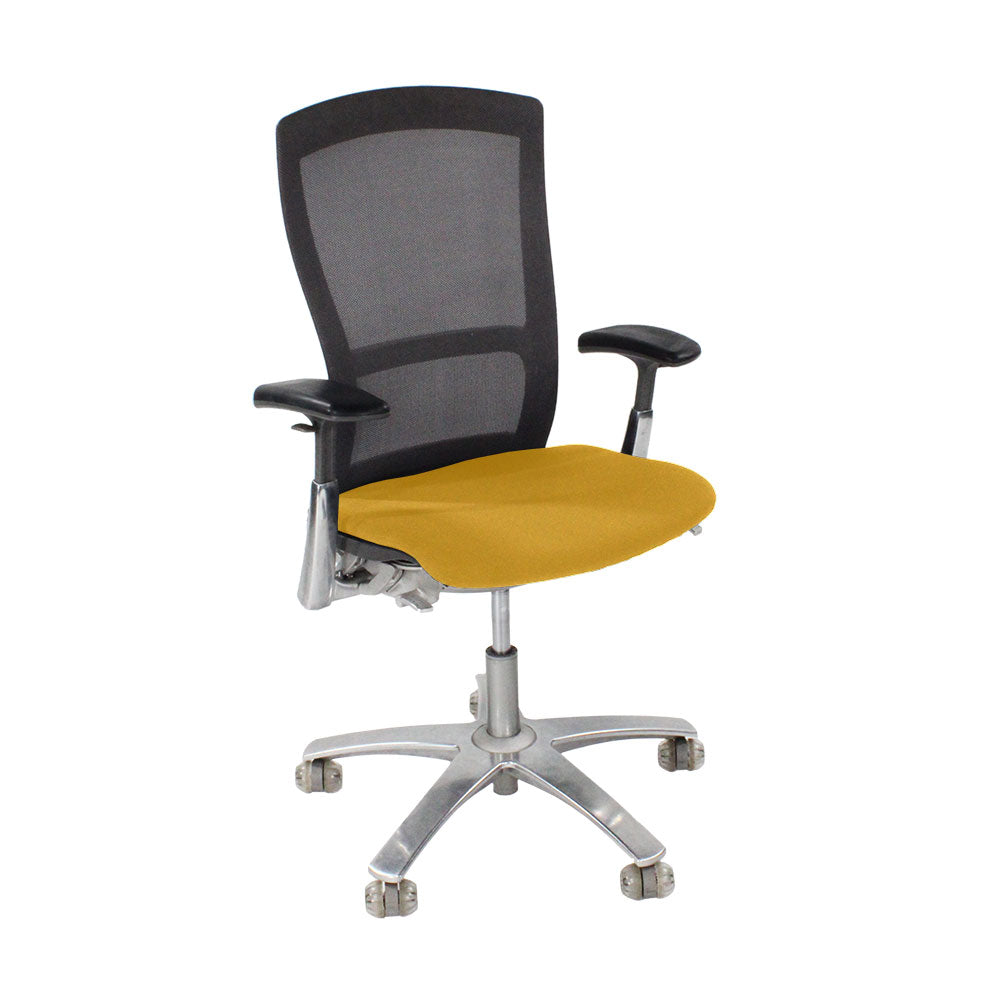 <tc>Knoll</tc>: Life Task Chair in gelbem Stoff - Generalüberholt
