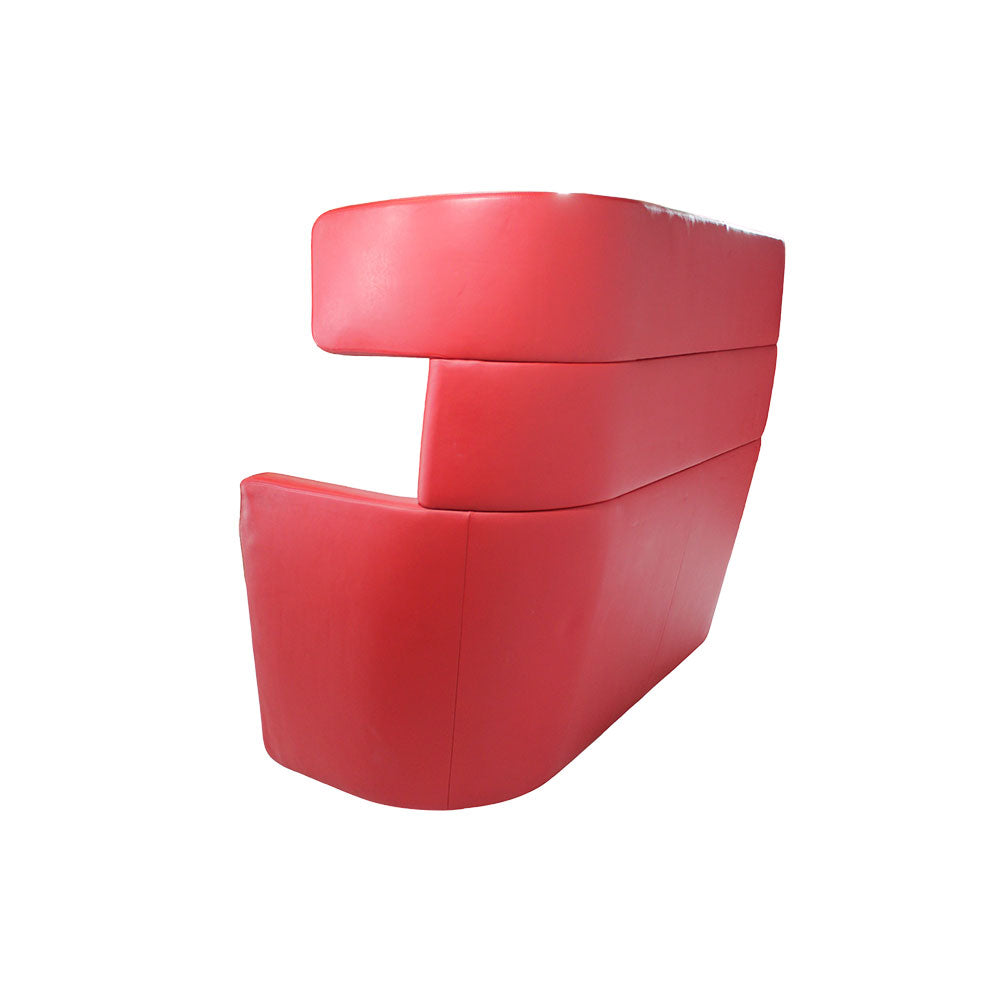 <tc>Bene</tc>: Parcs Ohrensessel in rotem Leder - Generalüberholt