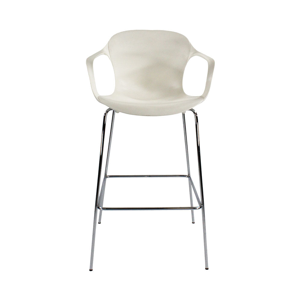 Fritz Hansen: Nap Counter Height Stool in White - Refurbished