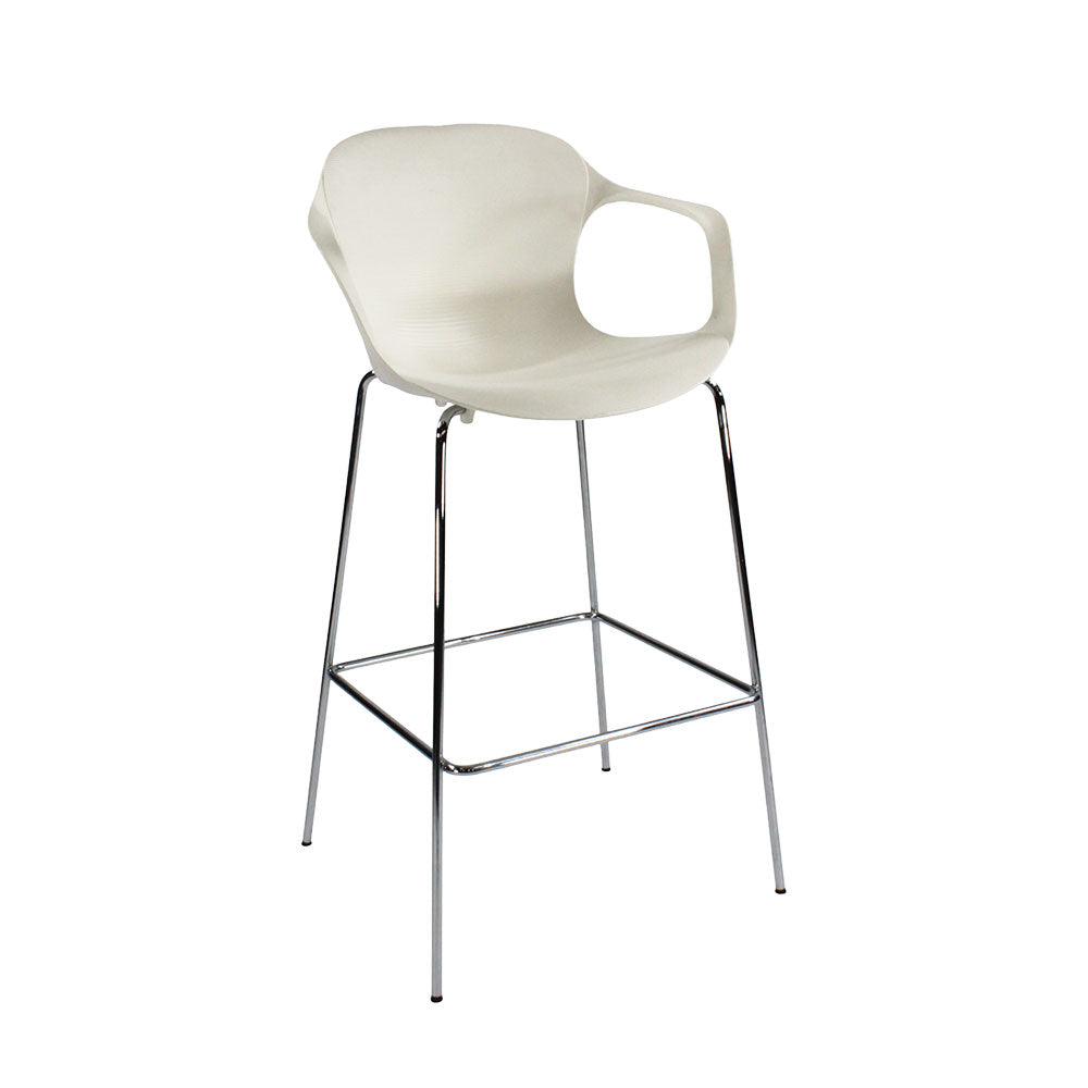 Fritz Hansen: Nap Counter Height Stool in White - Refurbished