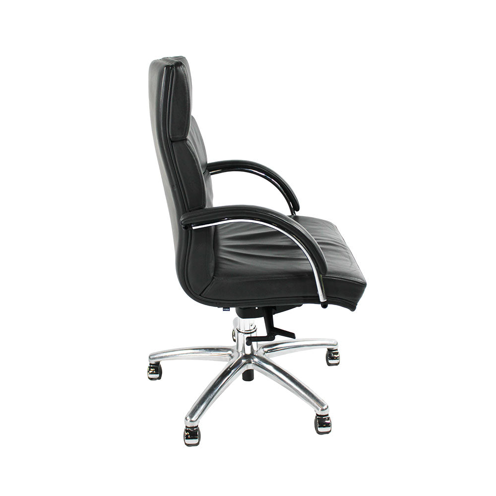 <tc>William Hands</tc>: Orion Soft Overstitch Executive Chair in grauem Leder - Generalüberholt