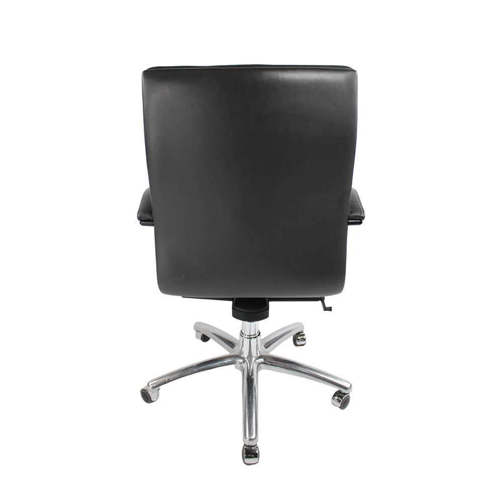 <tc>William Hands</tc>: Orion Soft Overstitch Executive Chair in grauem Leder - Generalüberholt