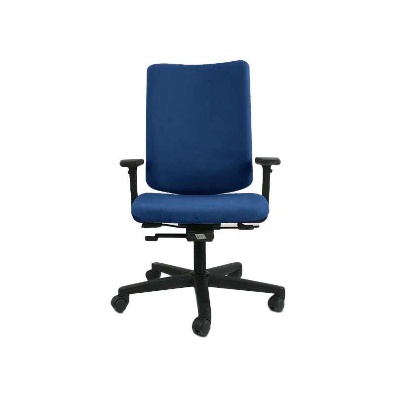 <tc>Konig + Neurath</tc>:Silla de trabajo 215 en tela azul - Reacondicionada