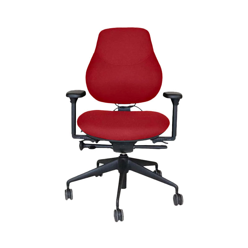 <tc>OrangeBox</tc>Silla de oficina Flo en tela roja - Reacondicionada