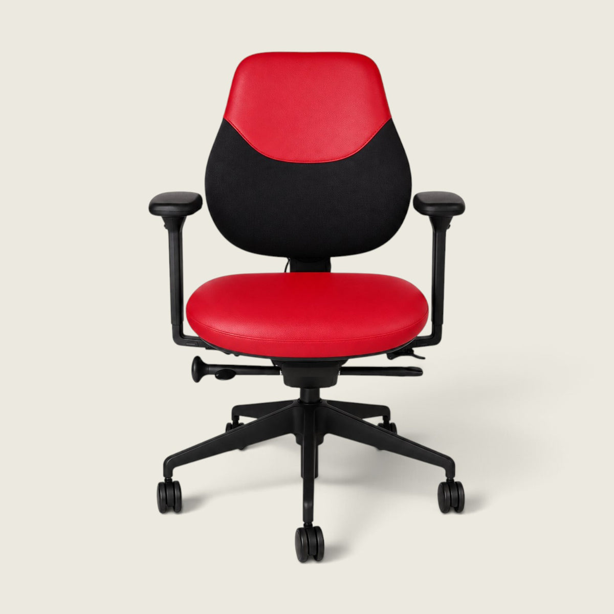 <tc>OrangeBox</tc>Silla de oficina Flo en tela roja - Restaurada