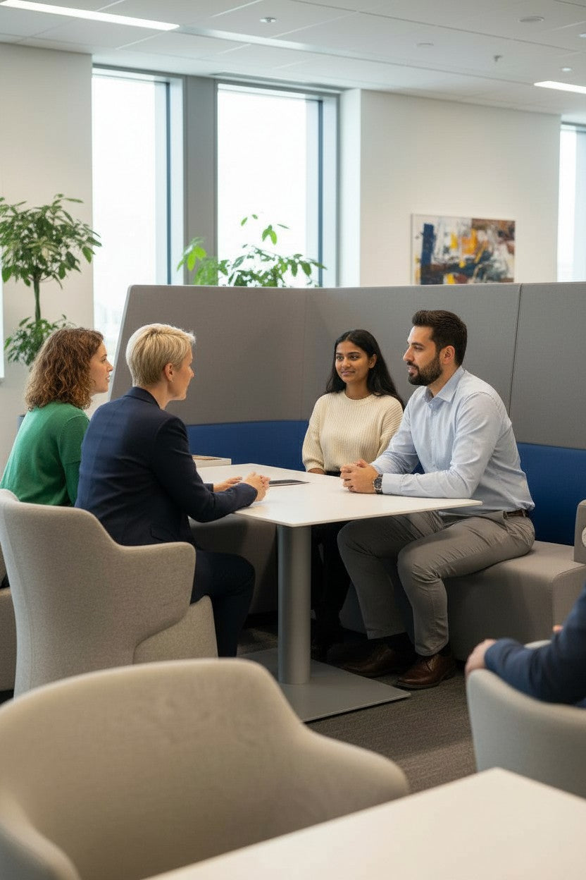 Orangebox: Stand mit hoher Rückenlehne – renoviert