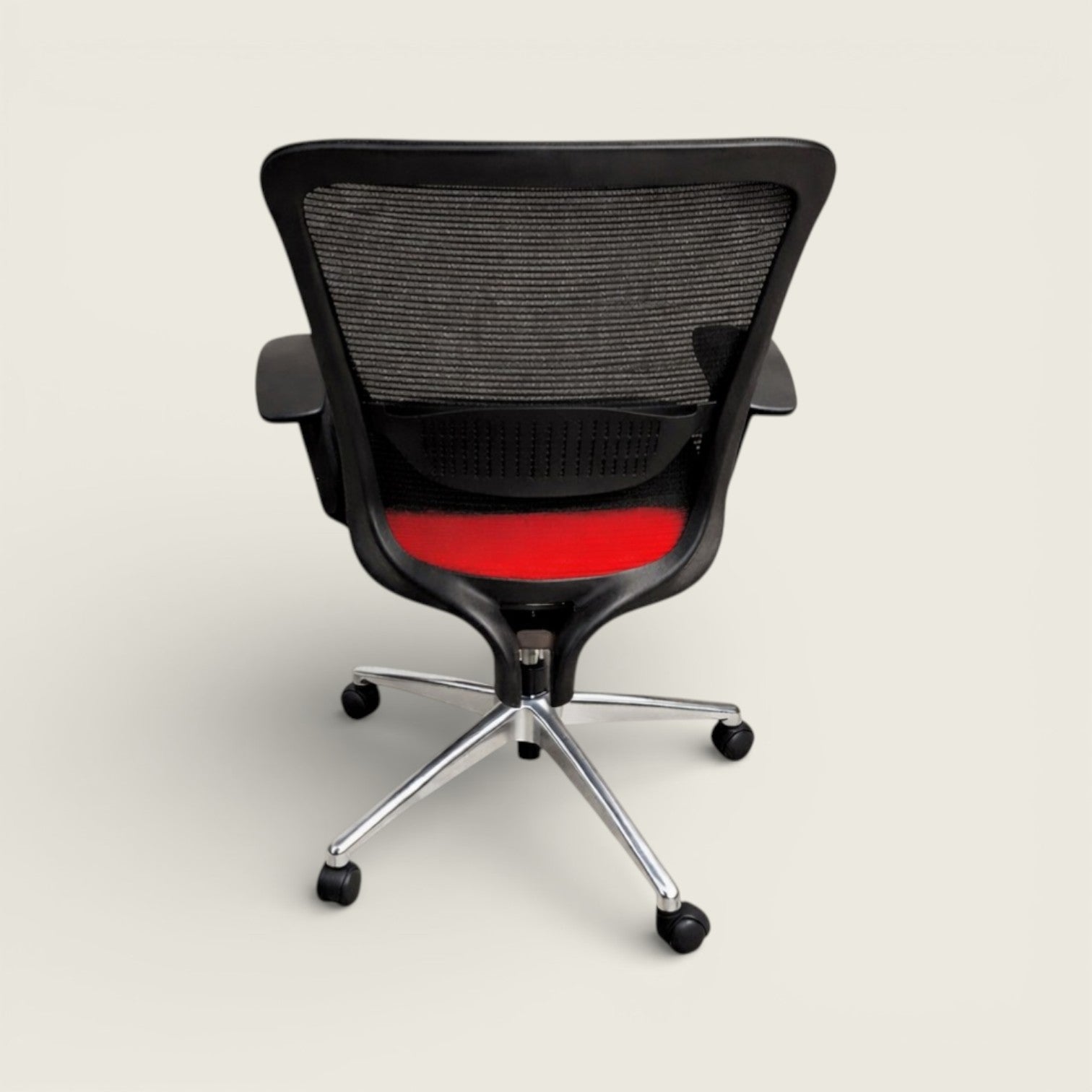 Saxen Don't Task Chair in Red Fabric - Refurbished