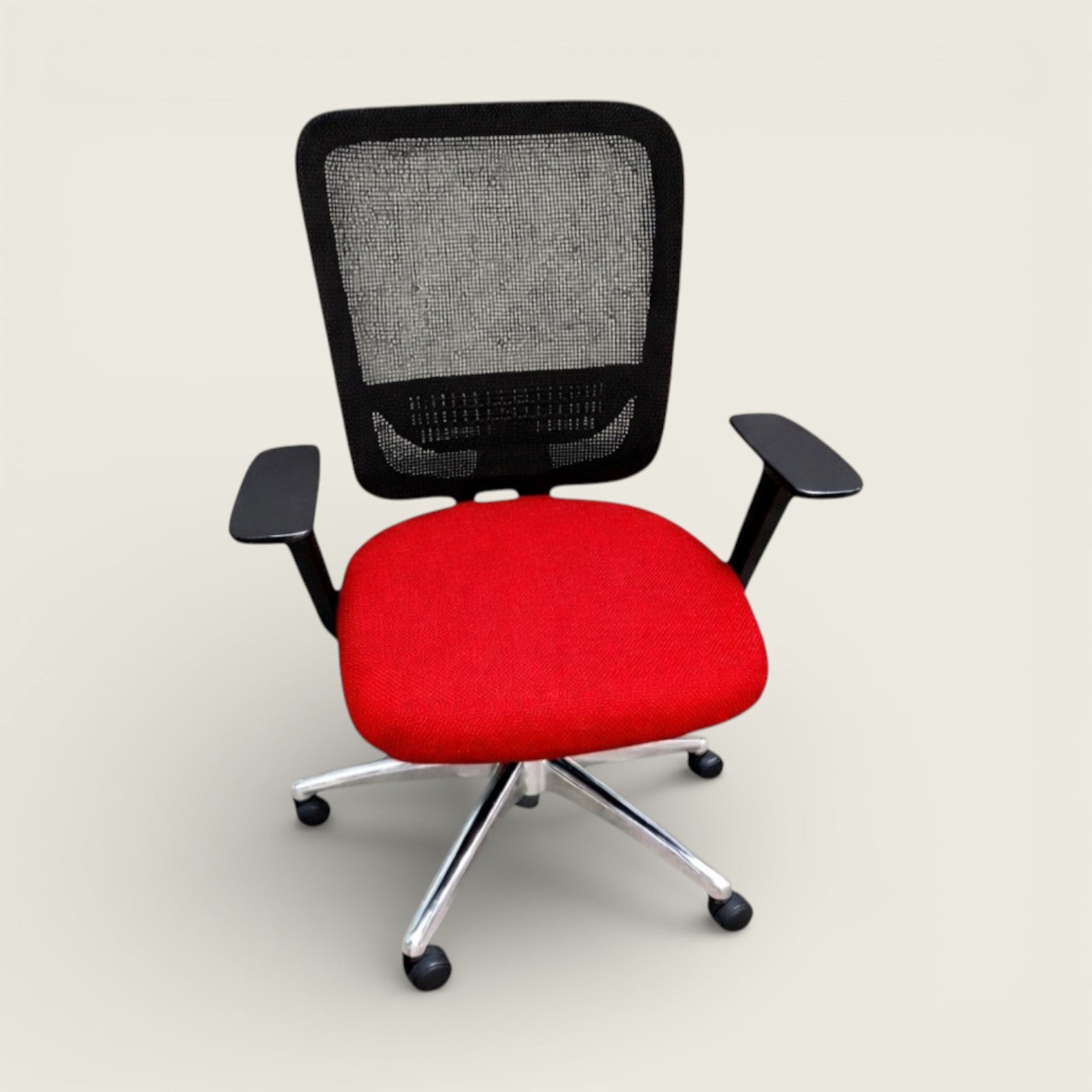 Saxen Don't Task Chair in Red Fabric - Refurbished