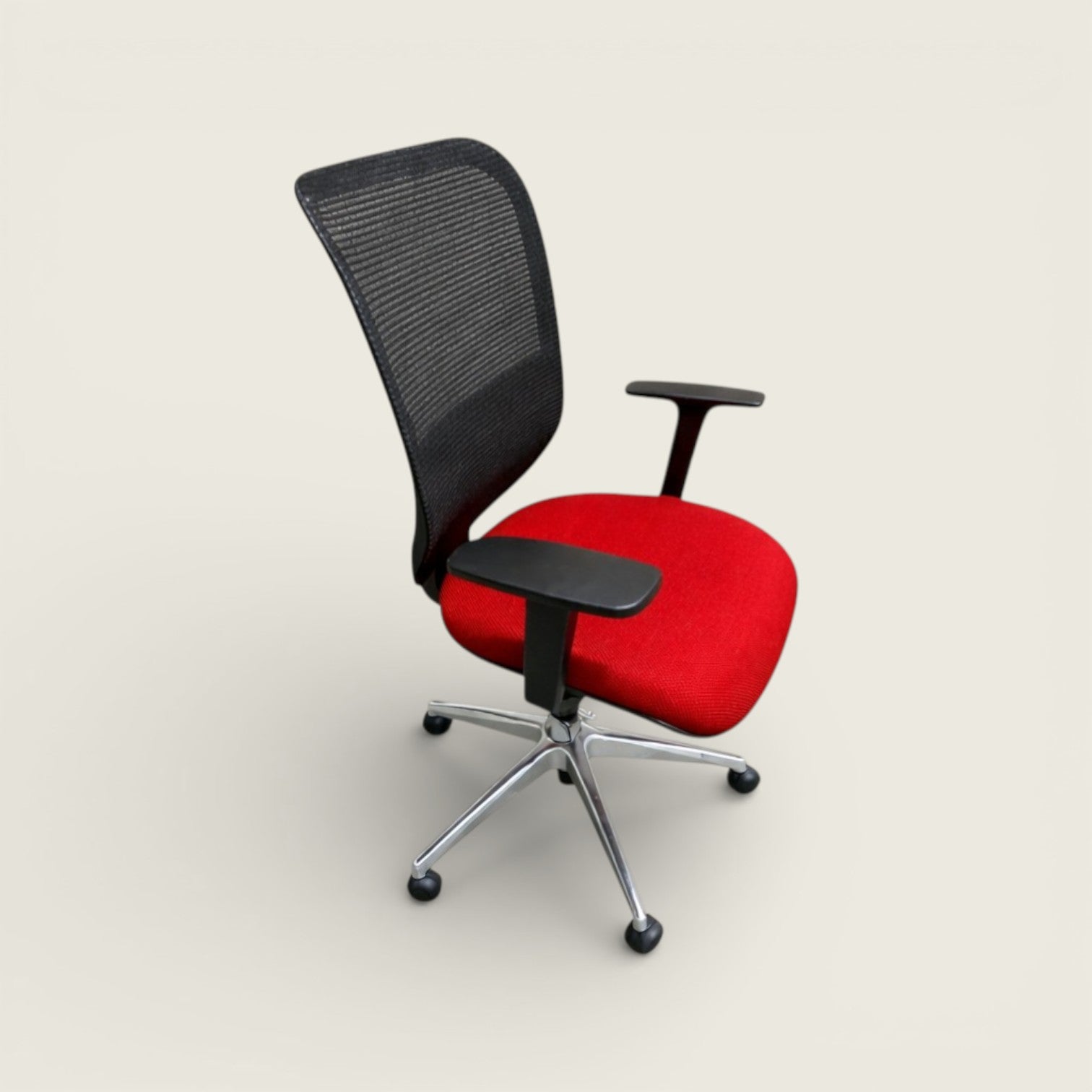 Saxen Don't Task Chair in Red Fabric - Refurbished