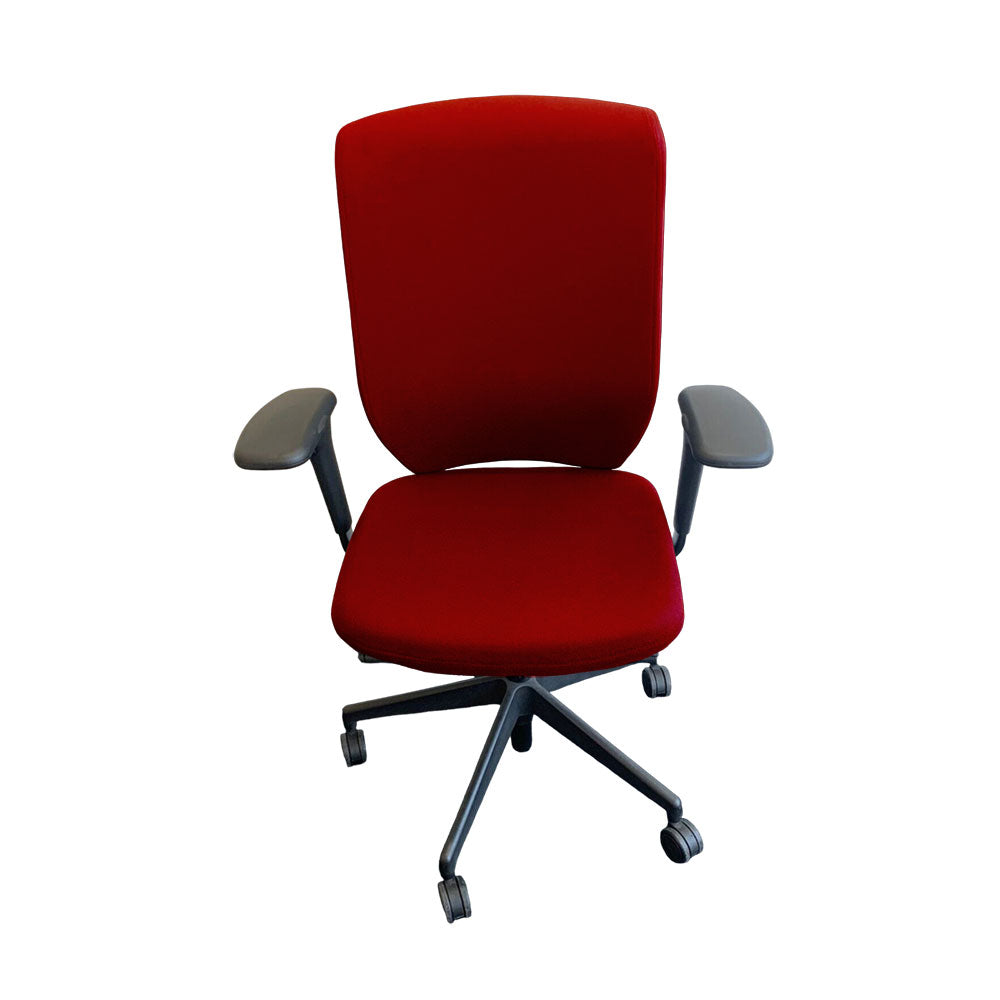 <tc>Senator</tc>Silla Evolve con respaldo alto y brazos regulables en altura en tela roja - Reacondicionada