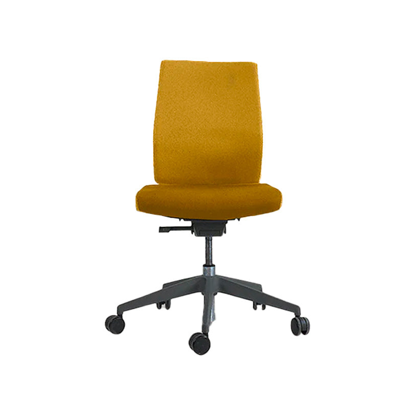 Senator: Free Flex Task Chair in Yellow Fabric without Arms Refurbis
