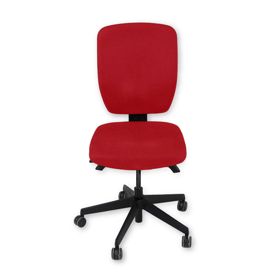 <tc>Senator</tc>: <tc>Dash</tc> Silla de trabajo totalmente ajustable en tela roja, sin brazos - Reacondicionada