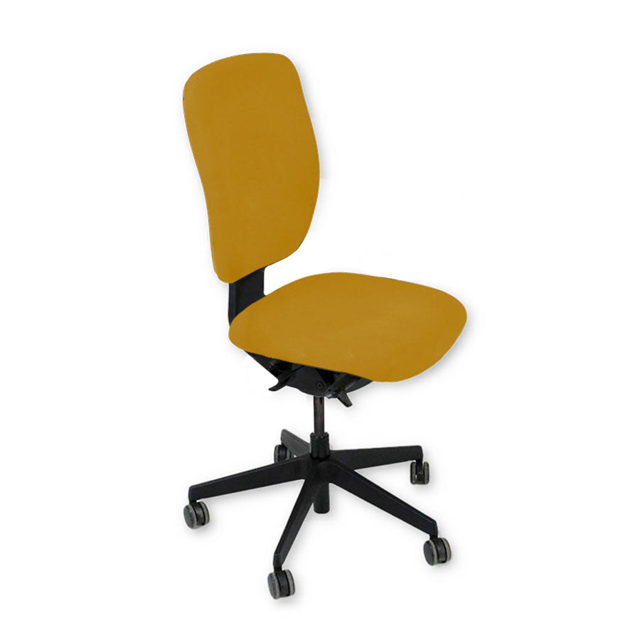 <tc>Senator</tc>: <tc>Dash</tc> Silla de trabajo totalmente ajustable en tela amarilla, sin brazos - Reacondicionada