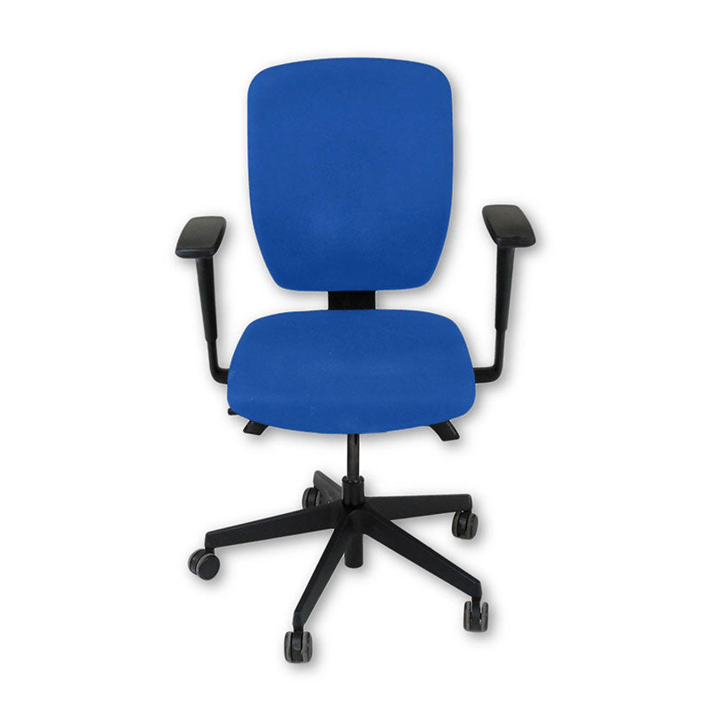 <tc>Senator</tc>: <tc>Dash</tc> Silla de trabajo totalmente ajustable en tela azul - Reacondicionada
