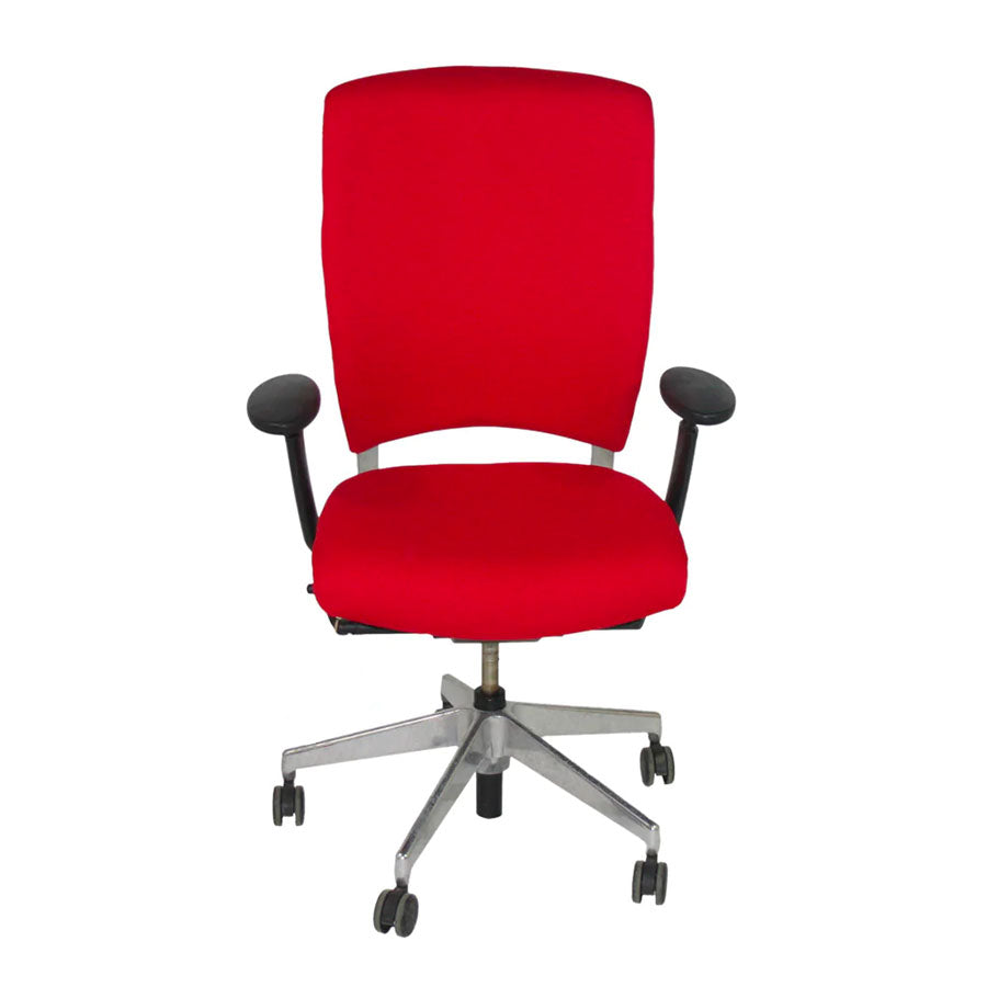 Senator: Enigma S21 Office Chair with Aluminium Frame in Red Fabric - Refurbished