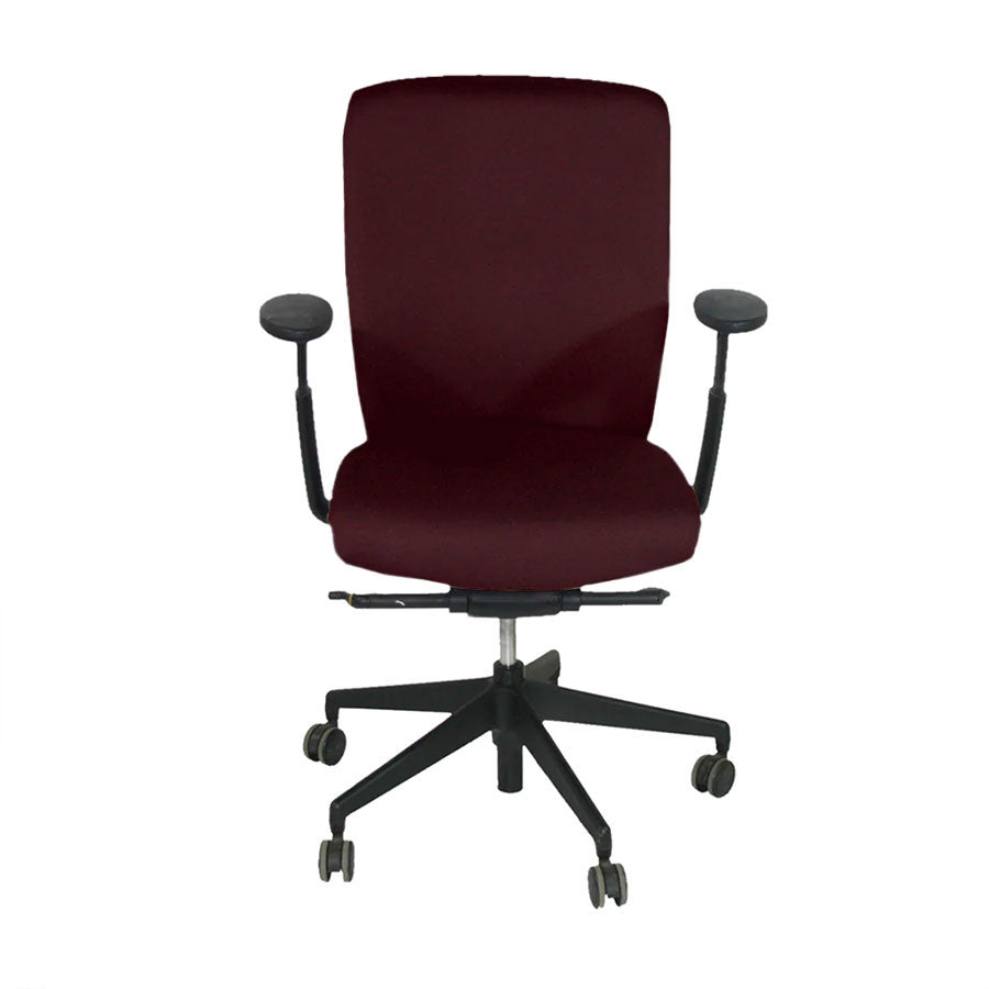 Senator: Enigma S21 Office Chair with Black Frame in Burgundy Leather - Refurbished